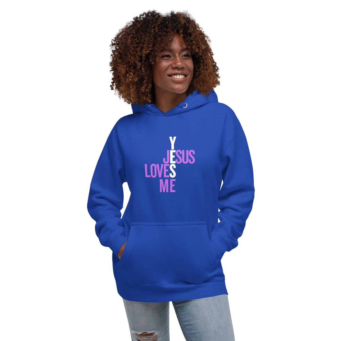 Christian Adult Unisex Hoodie-Yes Jesus Love Me